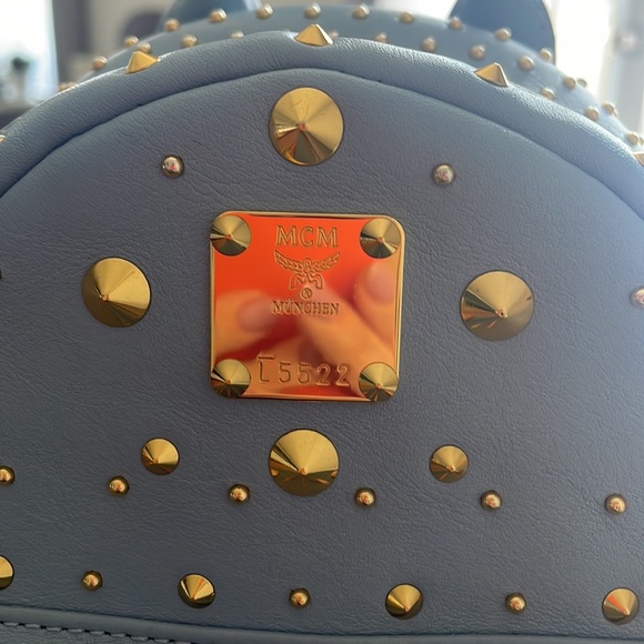 MCM mini backpack, light blue - Picture 2 of 8